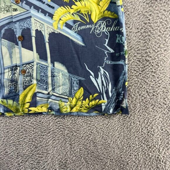 Tommy Bahama Shirt Mens Large Blue Green Floral Jazz King of Blues All over loop - Picture 2 of 10